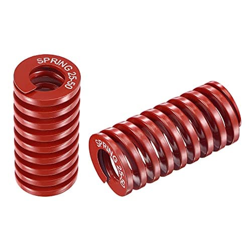 Image of sourcing map 3D Printer Die Spring, 25mm OD 50mm Free Length 65Mn 1225N Load Capacity Compression Mould Die Springs Red 5pcs