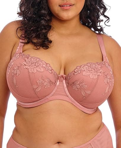 Image of Elomi Women's Teagan Underwire Padded Half Cup Bra, Ash Rose, 36GG US