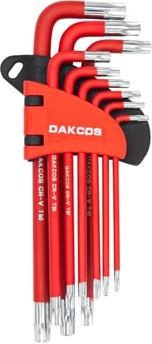 Image of DAKCOS 9pcs Torx Key Set T10-T50 Security Torx End Holes Set Star Wrench Key Set