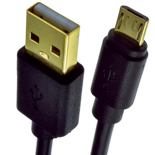 Image of kenable USB 2.0 A to Micro B Fast Charging Cable 24AWG High Grade Copper Data Sync Lead 1.5m Black