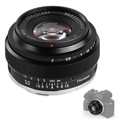 Image of TTArtisan 50mm F2 Metal Bodied Lens Compatible with Sony E Mount (Full Frame) - Black