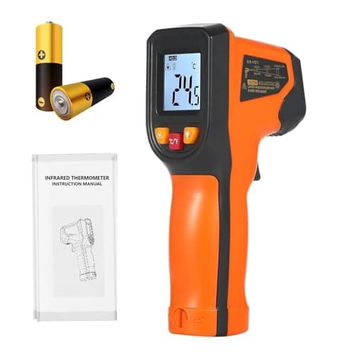 Image of NJTY T600A Digital Infrared Thermometer, Non-Contact Temperature Gun, -50~600℃ Range, LCD Display, for Industrial, Automotive, Kitchen Use
