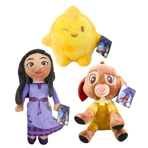 Image of Disney Wish - Large 25-35cm Super Soft Gift Quality Embroidered Plush - Asha, Valentino & Star
