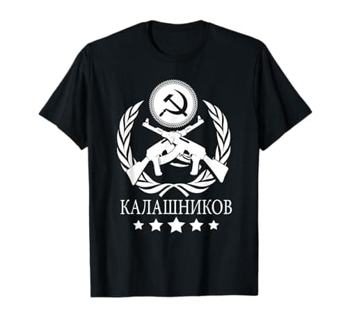 Image of Soviet Kalashnikov AK-47 Vintage USSR Russian Rifle Gun CCCP T-Shirt