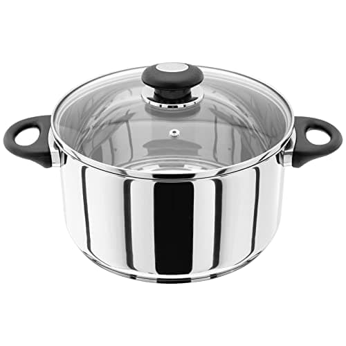 Image of Judge Essentials Stainless Steel Large Casserole with Twin Handles 24cm 4.3L Induction Ready, Oven Safe, Dishwasher Safe