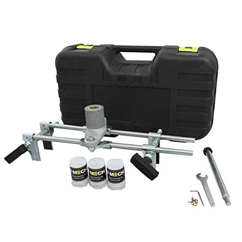 Image of T-Mech Mortice Jig Door Lock Fitting Installation Set Wood Chisel Drill Morticer Kit / 6 Carbide Wood Cutters, 19mm, 22mm, 25mm Free Carry Case
