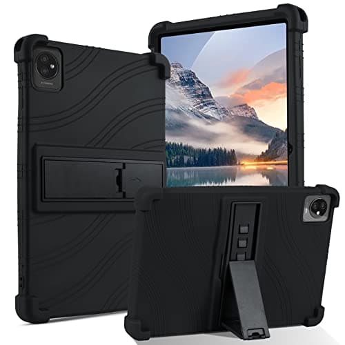 Image of BENTOBEN Universal Silicone Case for All 10" Inch & 10.1" Inch Android Tablets Tab, Tablet Case for DOOGEE U10/U9/T10/Blackview Tab7/Tab 8 WiFi/TECLAST/SGIN 10.1"/HotLight Tab with Stand - Black