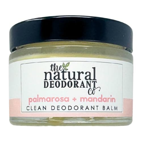 Image of The Natural Deodorant Co, Clean Deodorant Balm Palmarosa & Mandarin 55g, Aluminium Free, Plastic Free, All Day Protection