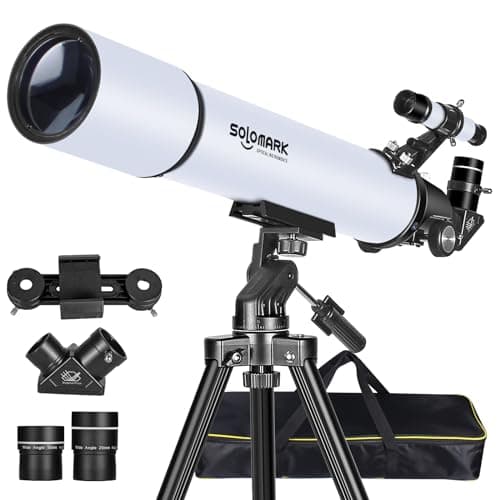 Image of Telescopes for Adults Astronomy, 80mm Aperture 900mm Professional Refractor Telescope for Kids & Beginners, Compact and Portable Travel Telescopio with Carrying Bag and Designed Phone Adapter