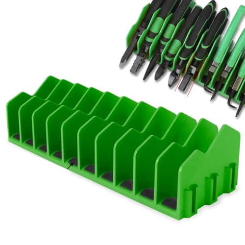 Image of ETUCYNG 25.4x6.6x8.9cm Plier Organizer Plier Holder Cutter Organizers 10-Slot Plier Storage Rack Non Slip Rubber Base Tool Holder For Toolbox Indoor Garage Tools