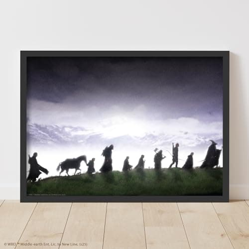 Image of The Lord of The Rings Print - The Fellowship Group Walking Poster Wall Art (21cm x 29.7cm - A4)