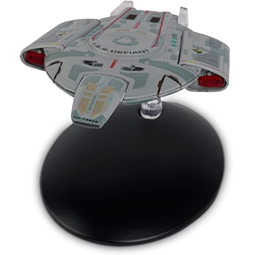 Image of Eaglemoss Star Trek The Official Starships Collection #23: Lg USS Defiant NX-74205 Ship Replica, Multicolor APR182194