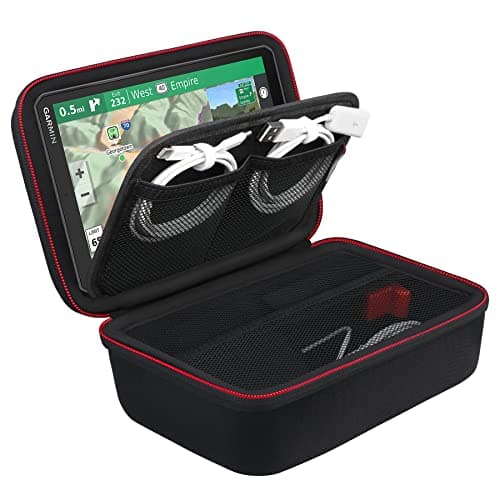 Image of BOVKE Hard GPS Case for 6-7 Inch TomTom Truck Sat Nav GO Expert/GO Classic 2nd/GO Professional 2nd, Garmin DriveSmart 65/76, Garmin Camper 780/Garmin dēzl LGV700, Extra Room for Cables, Black