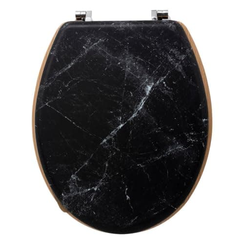 Image of 5Five - Toilet Seat Lea Black Wooden