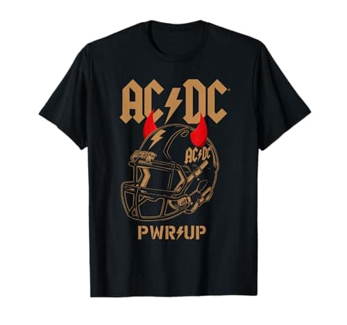 Image of AC/DC Are You Ready PWR UP Football Helmet 2025 Tour T-Shirt