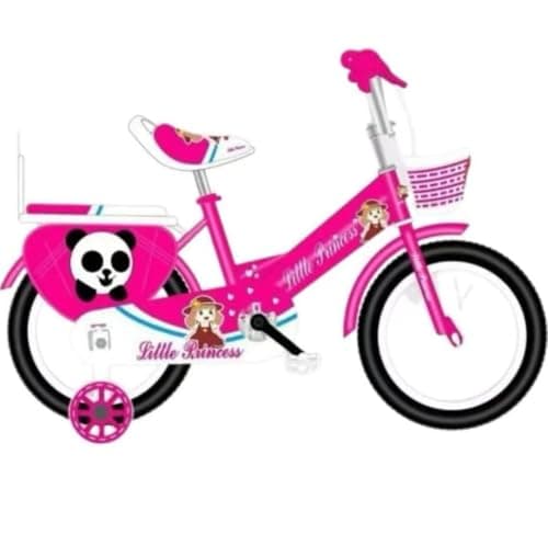 Image of Pink Girls Bike, Bicycle, 12" 14" 16" 18" 20", Cycling, Girls Cycle, Road Bike, Child Road Bike, Adjustable Bike, Raleigh, BMX, Tourer, 2-12 Years Old, Stabilisers, New (14 Inches)