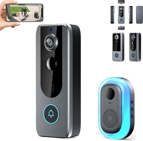 Image of GuardianBell Pro – Smart WiFi Doorbell & Security, Cam in One HD Night Vision Home Smart Security Doorbell Two-Way Calls Camera, Auto Snapshots and Local Recordings,Style-A