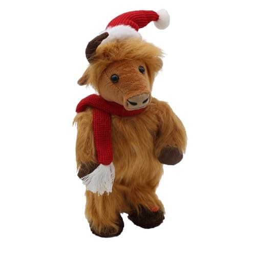 Image of Widdle Gifts Christmas Musical Highland Cow Dancing to Jingle Bell Rock 35cm - 8548