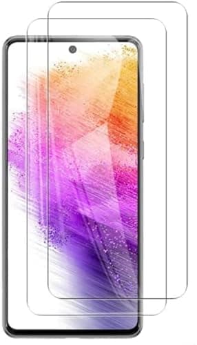 Image of SPGKA Screen Protector For Galaxy A73 5G, Samsung Galaxy A73 5G Tempered Glass (Easy Installation) Clear Anti Scratch Protector (PACK OF 2)
