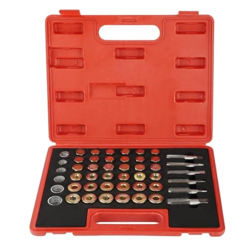 Image of SUNNYNEST 114-Piece Oil Drain Plug Repair Kit, Comprehensive Thread Repair Set for Sump & Gearbox – M13 to M22 Thread Sizes, Compatible with Cars, Vans, Motorbikes & Machinery