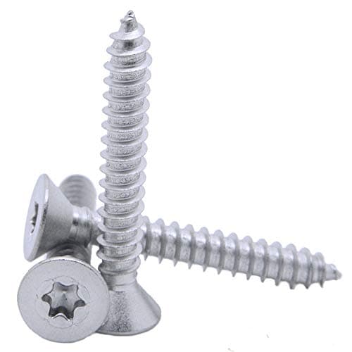 Image of 2.9mm x 6.5mm / No.4 x 1/4" Torx Countersunk Self Tappers Tapping Screws A2 Stainless Steel Din 7982-10 Pack