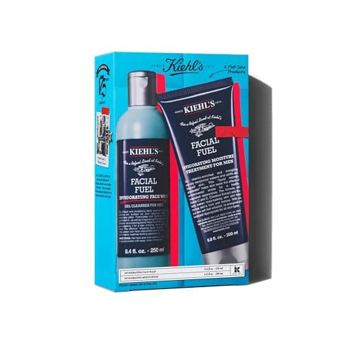 Image of Kiehl's Facial Fuel Gift Set for Men, Energising Face Wash and Moisturiser, Invigorating Skincare Routine, Refreshing Facial Cleanser, Revives Awakens Skin, Refuels Re-Energises, Healthy-Looking Skin