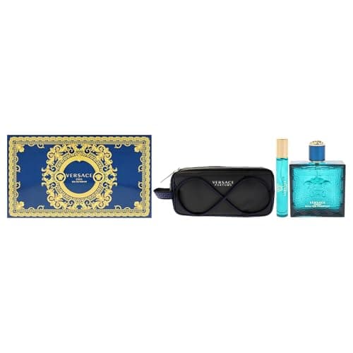 Image of Versace Eros Eau de Parfum Gift Set 2025-100ml EDP, 10ml Travel Spray and Toiletry Pouch