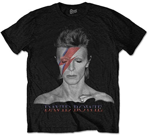 Image of David Bowie 'Aladdin Sane' (Black) T-Shirt (Medium)