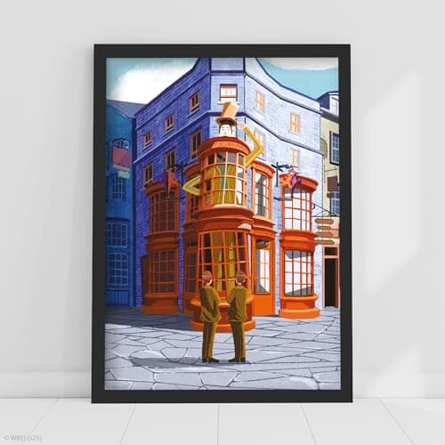 Image of Harry Potter Print - Fred and George Weasley Joke Shop Poster Wall Art (21cm x 29.7cm - A4)
