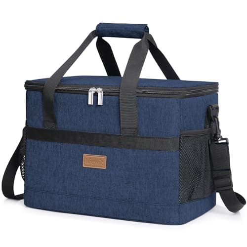 Image of Lifewit Soft Cooler Bag with Hard Liner, Large Insulated Picnic Lunch Bag Box Soft-Sided Cooling Bag for Camping/BBQ/Family Outdoor Activities, Dark Blue
