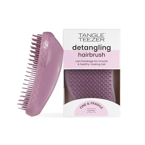 Image of Tangle Teezer | The Fine & Fragile Hairbrush | Quick Detangling for Wet & Dry Hair | Suitable for All Hair Types | Softer Teeth & Ergonomic Design | Dark Mauve