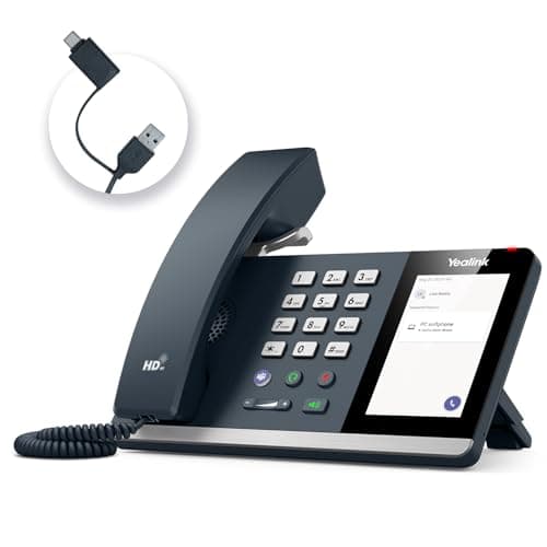 Image of Yealink MP45 USB Phone Handset Microsoft Teams Certified,Skype for Business, Built-in Bluetooth Turn Mobile into Desktop Phone, Work for PC, NOT Support Registration of SIP Account to VoIP System