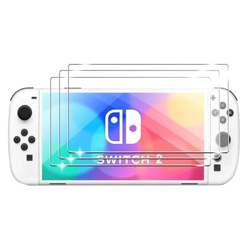 Image of Suttkue for NS Switch 2 Screen Protector-HD Tempered Glass Crystal Clear,Anti-Scratch,Bubble Free only for NS Switch 2(3-PACK)