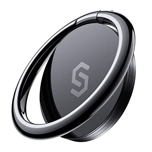 Image of Syncwire Phone Ring Holder - 360 Adjustable Mobile Phone Loop Universal Cell Phone Finger Grip Ring Zinc Alloy Ring Stand for All Smartphones, iPhone, Samsung, HUAWEI, LG, Sony - Black