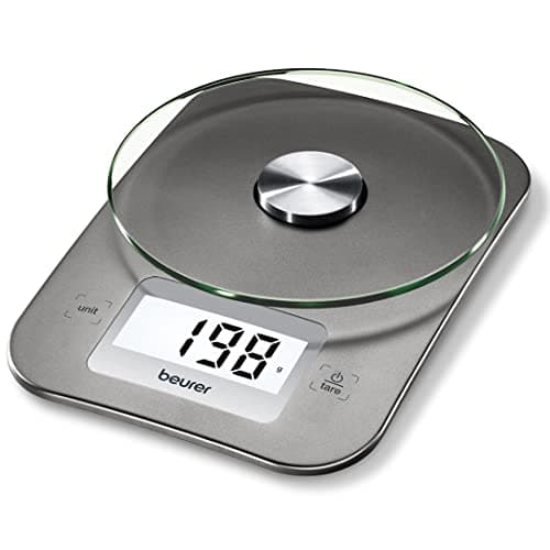 Image of Beurer KS26 Kitchen Scale High Accuracy Digital Food Scales Weight Grams and Oz, 11 lbs Capacity, LCD Display, for Baking, Cooking, Meal Prep, Keto, Coffee Beans and More