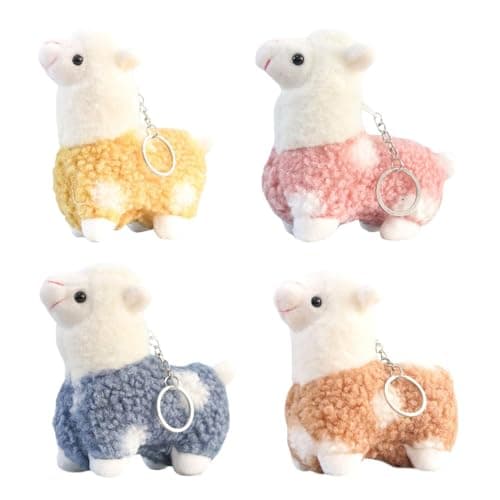 Image of 4 Pieces Of Alpaca Doll Pendants, Cute Animal Pendants, Creative Cartoon Pendants, Decorative Pendants, Interesting Pendants