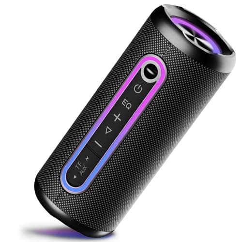 Image of TIMU Portable Bluetooth Speaker Powerful 30W Wireless Speaker with 3 EQ Modes IPX7 Waterproof Bluetooth 5.4 TWS Pairing 30H Battery Life with 3 Modes RGB Lights for Outdoor/Party/Beach/Travel/Gifts