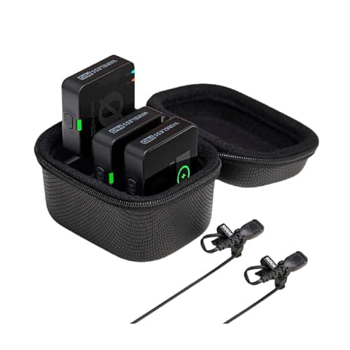 Image of RØDE Wireless PRO Compact Wireless Microphone System with Timecode, 32-bit Float On-board Recording, 2 Lavalier Microphones and Smart Charge Case for Filmmaking and Content Creation