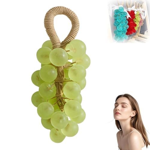 Image of Realistic Grape Soap on a Rope - Natural Moisturizing Hand Soap & Body Wash, Decorative Bathroom Decor, Unique Hanging Fruit Shaped Soap for Shower, Gift Basket Idea for Women