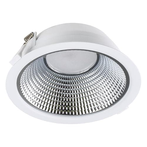 Image of Bright Source All in One LED Commercial Downlight, White, 20W/30W Switchable Wattage, 3 Light Colour Temperatures 3000K 4000K 6000K Warm Cool Daylight, IP44 Spotlight, 200mm Cut Out