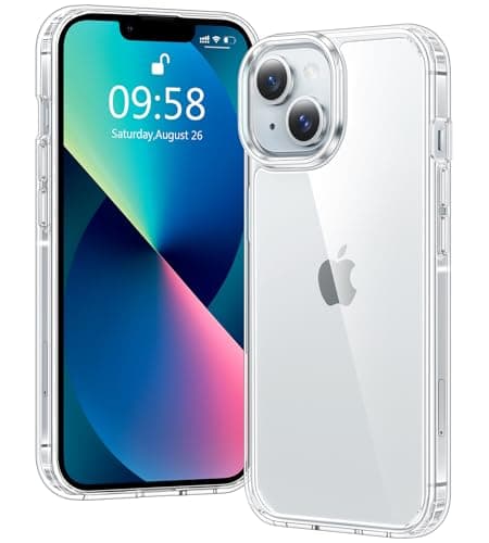 Image of Voyahülle Clear Case for iPhone 13, Ultra Thin, Shockproof TPU Cover, Anti-Yellowing, Crystal Clear, Phone Case for Apple iPhone 13 - Clear