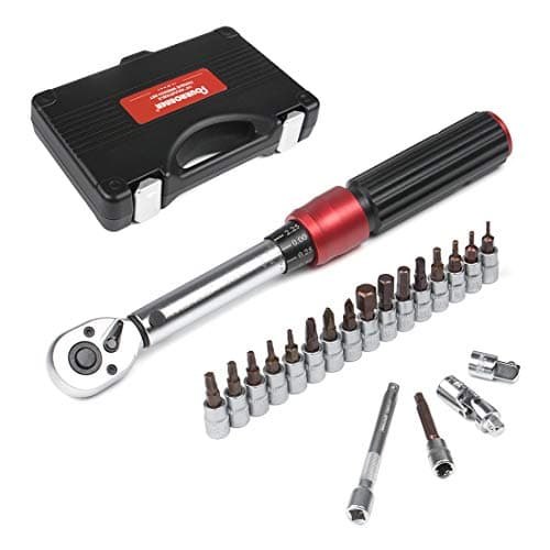 Image of FOURROBBER Torque Wrench Set 1/4-inch Drive Click Dual-Direction Adjustable 90-Tooth Torque Wrench with Buckle 5-30Nm,Accuracy ± 3%
