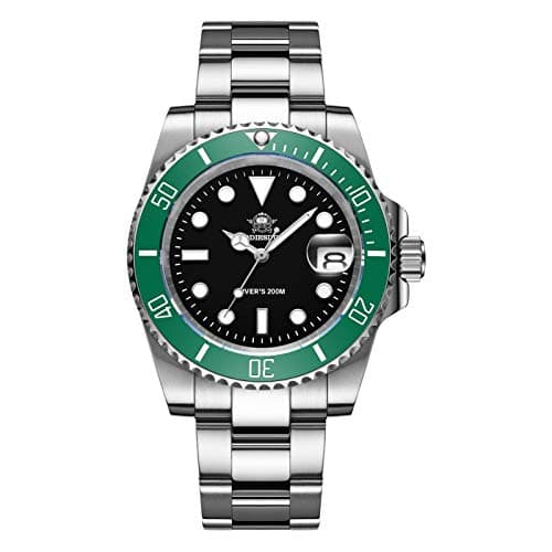 Image of ADDIESDIVE Men's Analog Watch BGW9 Luminous Ceramic Bezel Diver's Watch 200m Quartz Watch with Stainless Steel Bracelet MY-H3-2