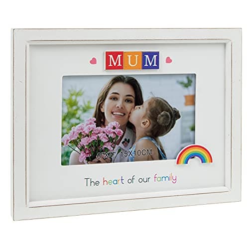 Image of Rainbow Scrabble Frame 6x4 - Mum - The heart of our family