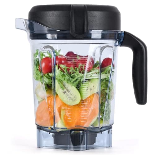 Image of For Vitamix Blender Pitcher 64oz Low-Profile, Replacement Pitcher Container Jar Cup for Vitamix 750, 5200, 5000, 6300, 7500, A3500, Vm0102, Vm0103, Vm0197, E310 Classic/Explorian/Commercial Series