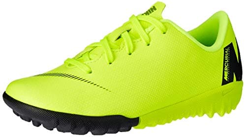 Image of Nike Jr. Mercurialx Vapor Xii Academy Turf, Unisex Kid's Footbal Shoes, Black (Volt/Black 701), 13 Child UK (31.5 EU)