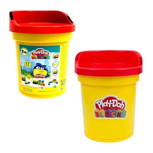 Image of Hasbro Play-Doh Building Blocks, Modeling Compound Colors & Shapes - (Seat'n Storage Blocks Playset)