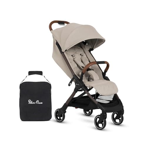 Image of Silver Cross - Clic 2 Compact Stroller & Travel Bag - Travel Stroller For Life On The Go - Foldable & Lightweight - Suitable From Birth To 4 years - Latte