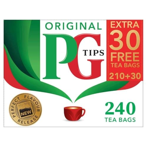 Image of PG Tips Original Pyramid Tea, Bulk Pack of 4 (Total 960 Black Tea Bags)