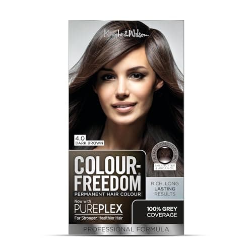 Image of Colour Freedom Dark Brown Permanent Hair Colour. Formulated with PurePlex to Protect, Restore and Nourish. 100% Grey Coverage. 4.0 Rich Dark Brown by Knight & Wilson